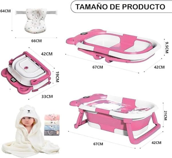 Bañera para bebe bañera Plegable