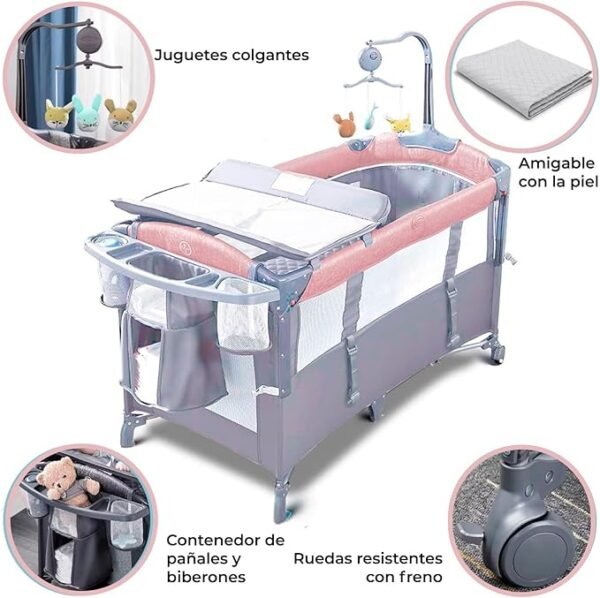 Cuna colecho para bebé portátil y ajustable