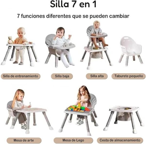 Silla alta para bebe multi-función 7 en 1