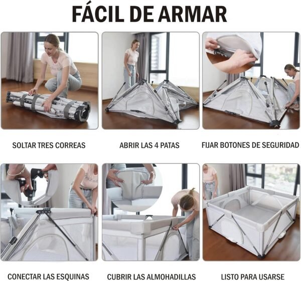 Corral para bebé para interiores y exteriores con pelotas de plástico