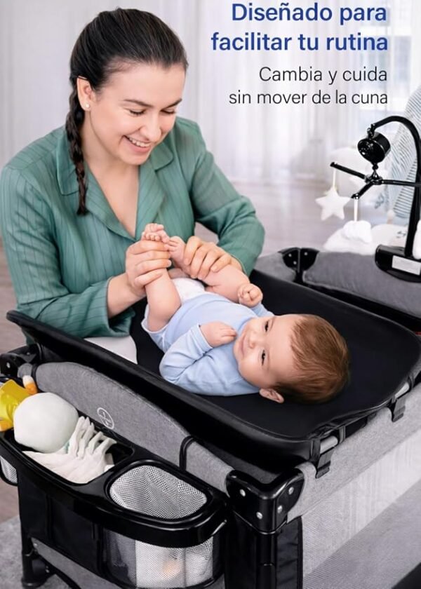 Cuna colecho para bebé con mosquitero portátil y ajustable