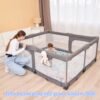 Corral para bebé, corral para bebé plegable, portátil y fácil de instalar para interiores y exteriores, corral grande